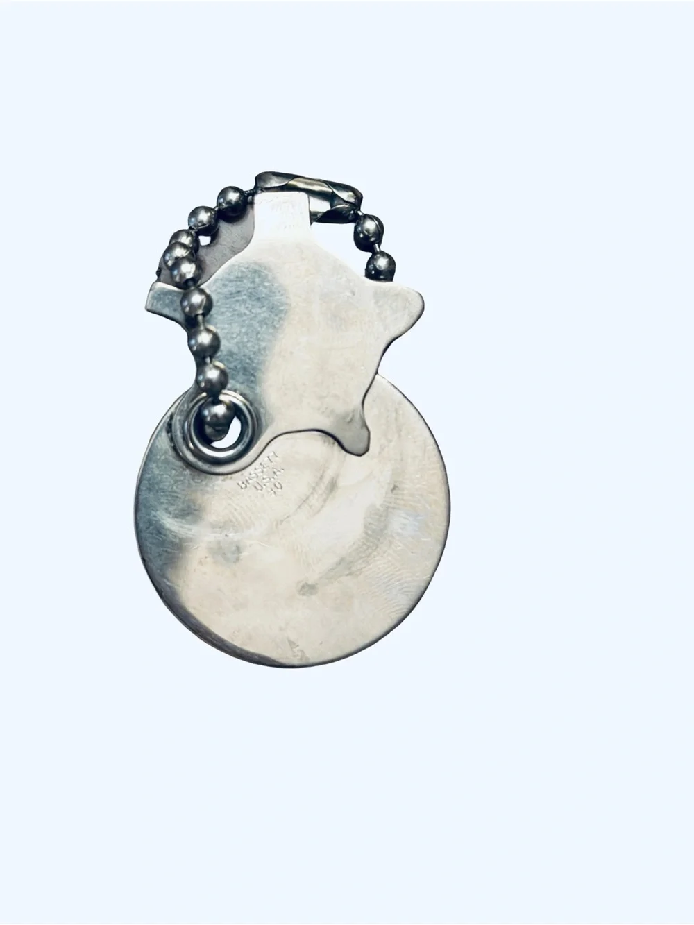 Sterling silver Vintage screwdriver Fob with Ball Chain bottle opener